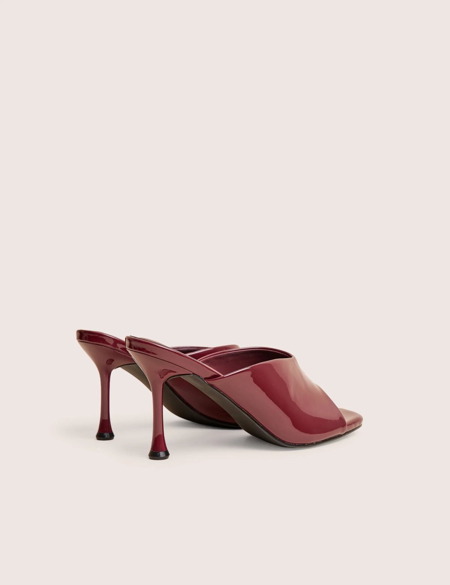 Public Desire J'adore Burgundy Mule Heels - 4