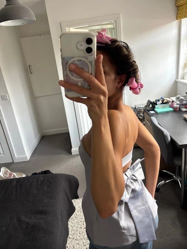 ASOS Asos Luxe Waistcoat Bandeau Top With Bow Detail