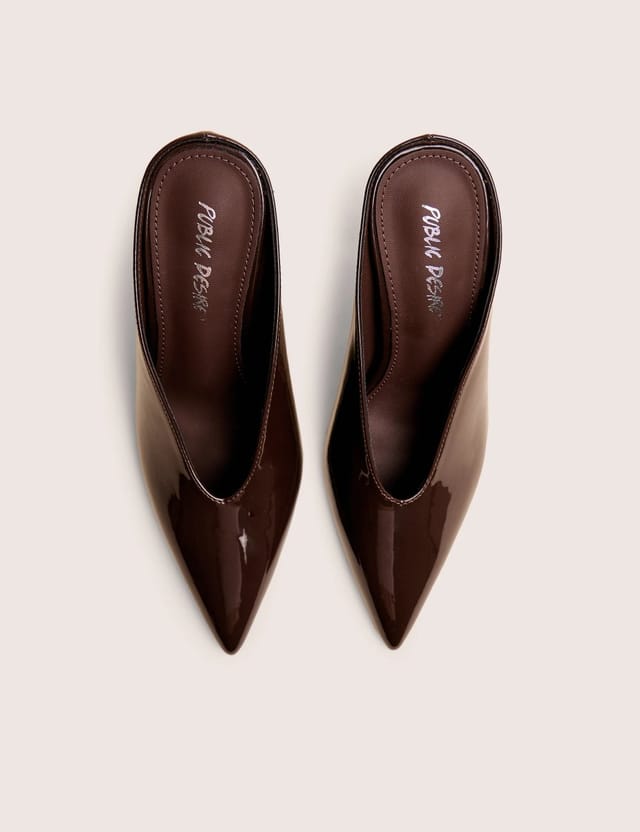 Public Desire Elixr Chocolate Patent Court High Heels - 3