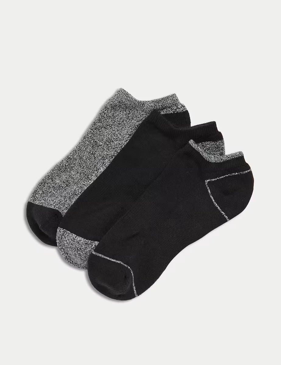 Marks & Spencer M&S 3pk Thermal Trainer Liners™ Black