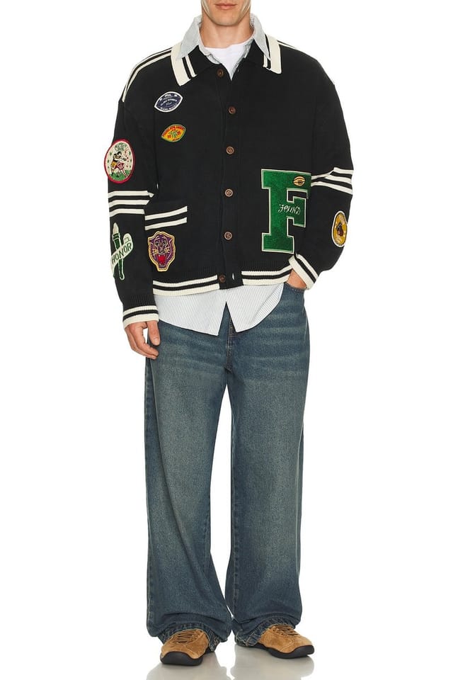 revolve Varsity Patch Collared Cardigan - 3