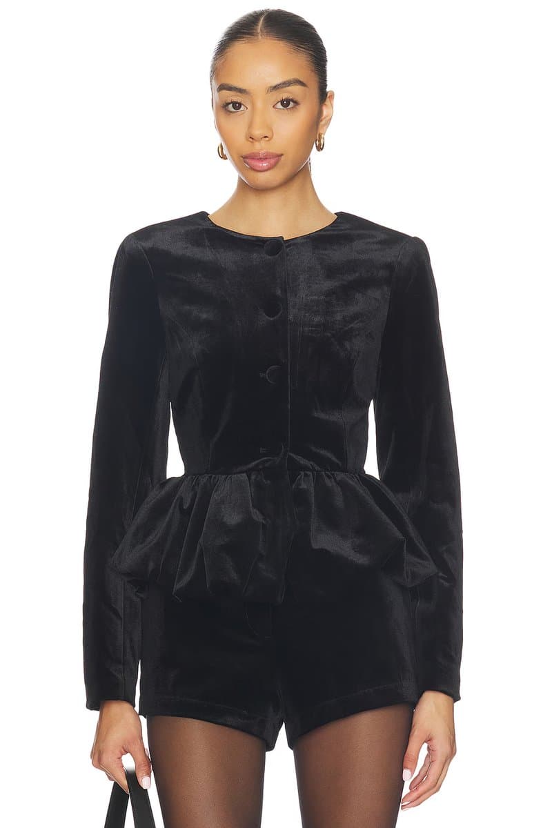 revolve Revolve Chic Peplum Jacket in Black