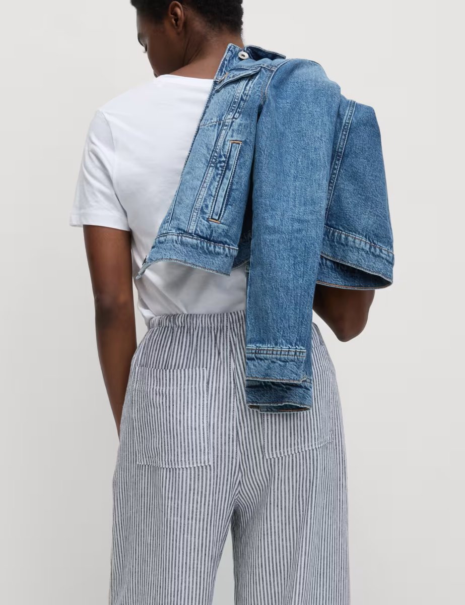 Marks & Spencer M&S Linen Blend Wide Leg Trousers Grey - 4