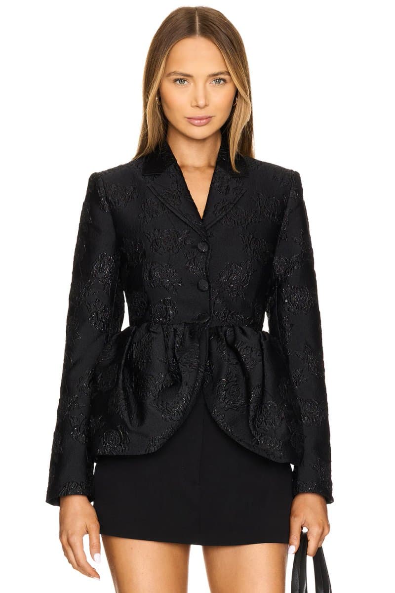 revolve Jacquard Draped Blazer