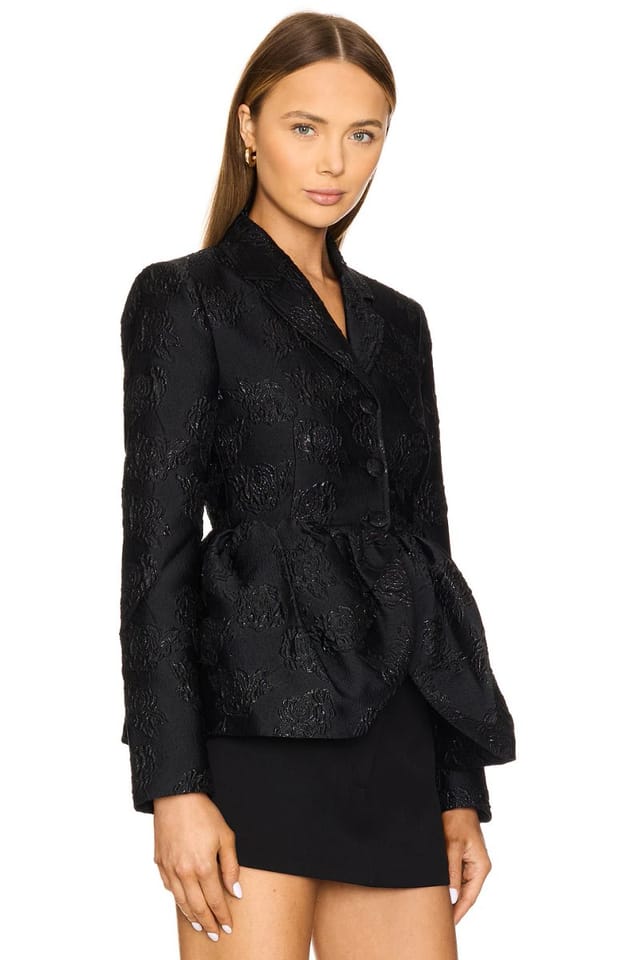 revolve Jacquard Draped Blazer - 2