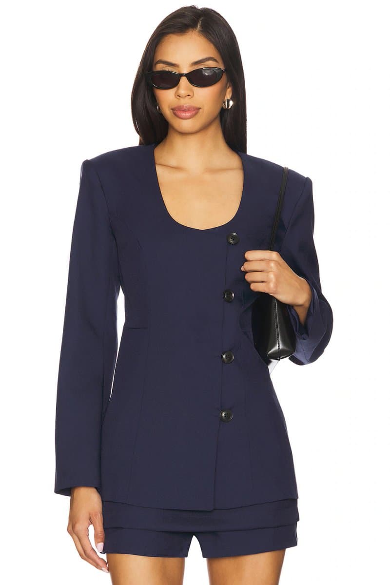 revolve Revolve Maude Club Structured Blazer in Navy