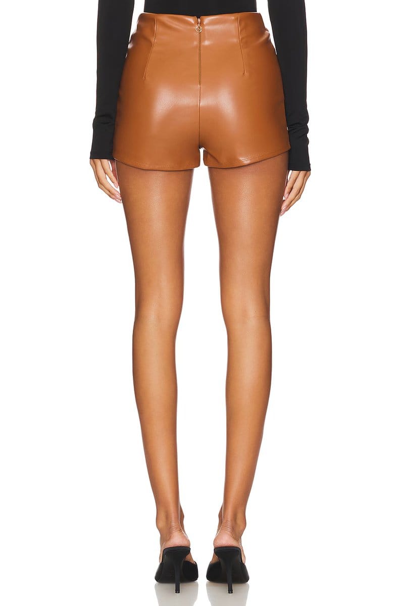 revolve Faux Leather Shorts - 4