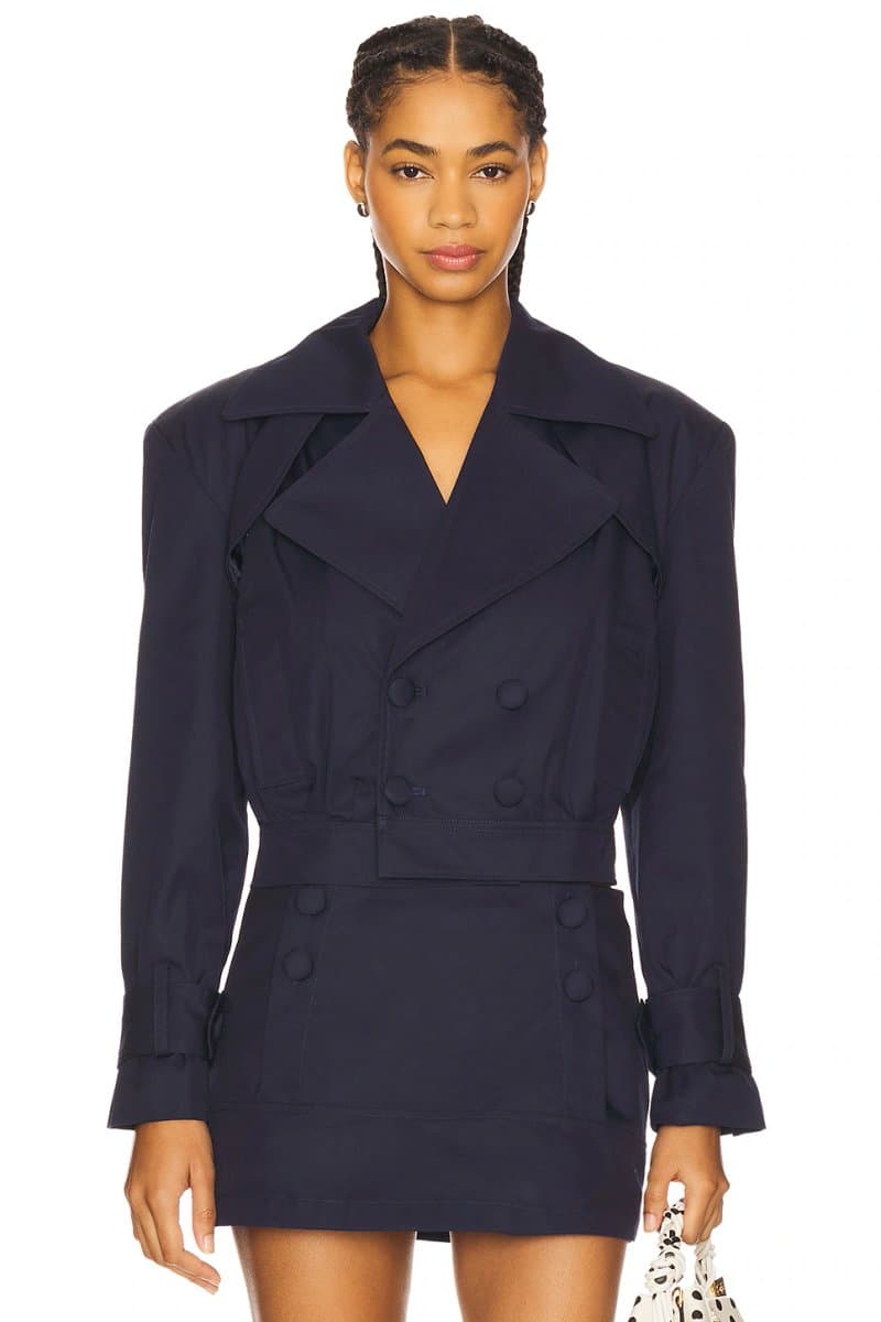 revolve Revolve Oversized Double-Breasted Jacket in Navy