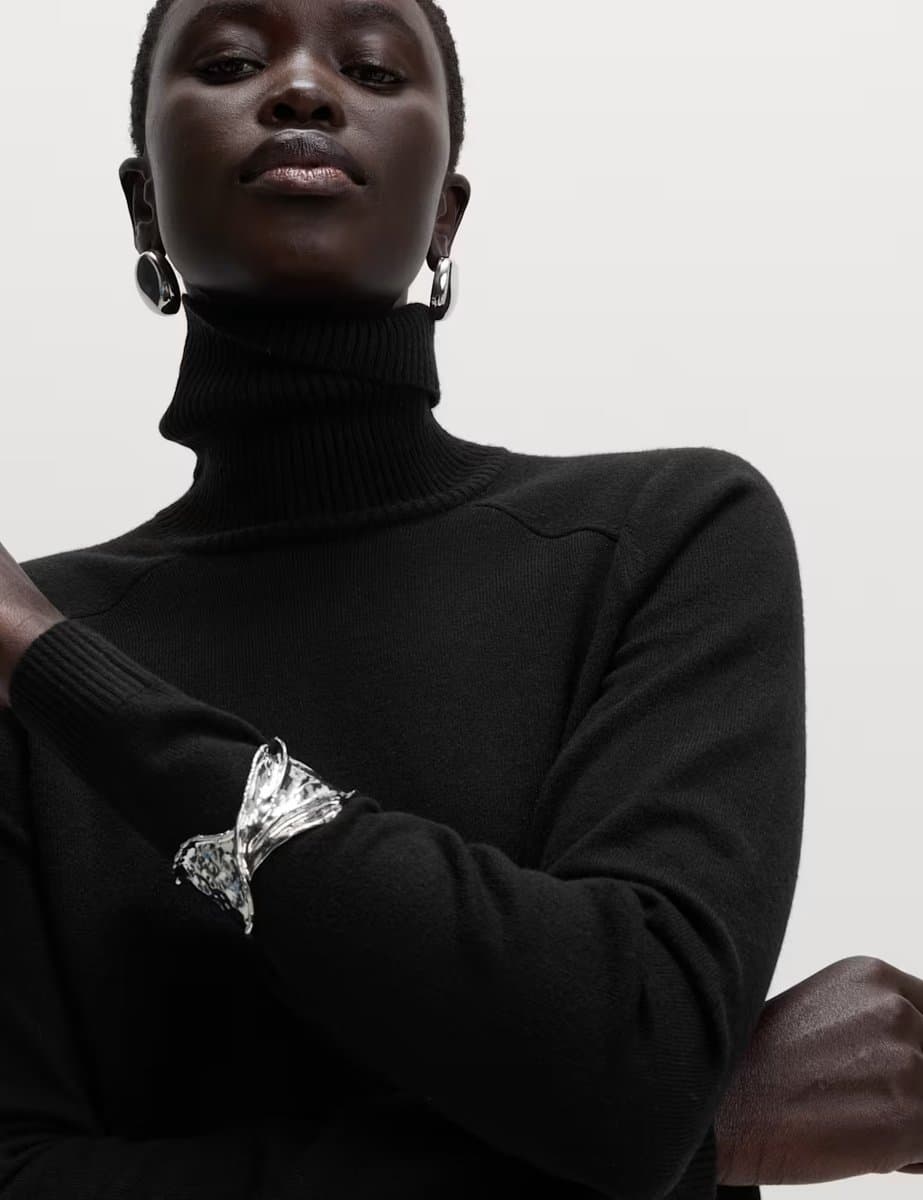 Marks & Spencer M&S Roll Neck Jumper in Black