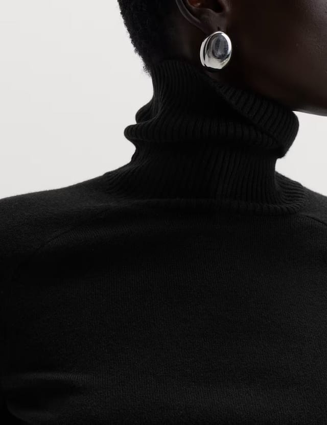 Marks & Spencer M&S Air-Yarn Roll Neck Jumper Black - 3