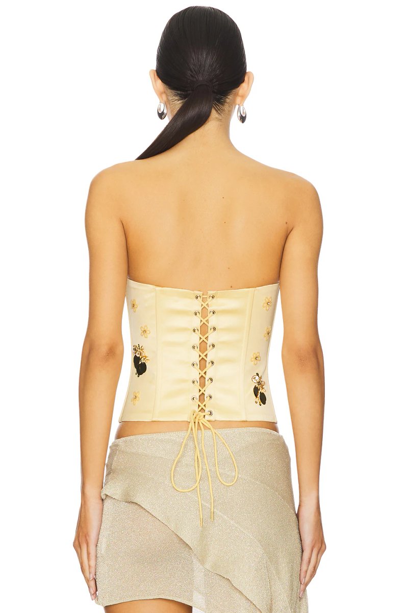 revolve Embellished Satin Corset - 3