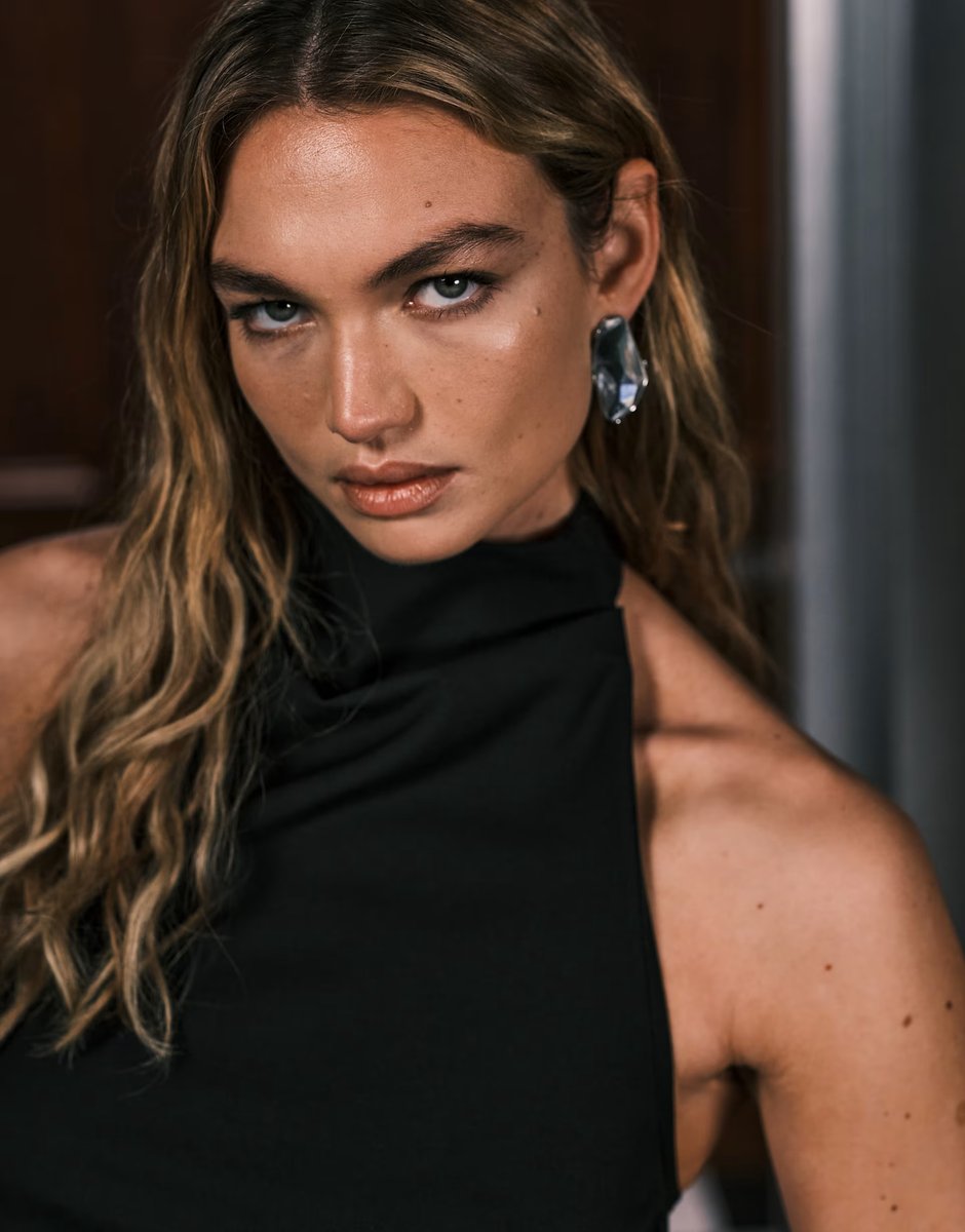 ASOS Mango asymmetric hem halterneck top in black - 3