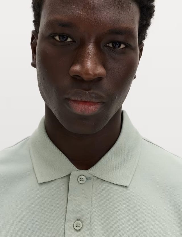 Marks & Spencer M&S Ultimate 2 Pack Cotton Rich Polo Shirts Light Green Mix - 2