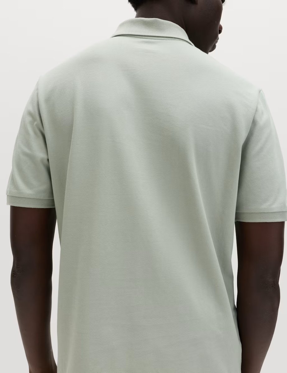 Marks & Spencer M&S Ultimate 2 Pack Cotton Rich Polo Shirts Light Green Mix - 4