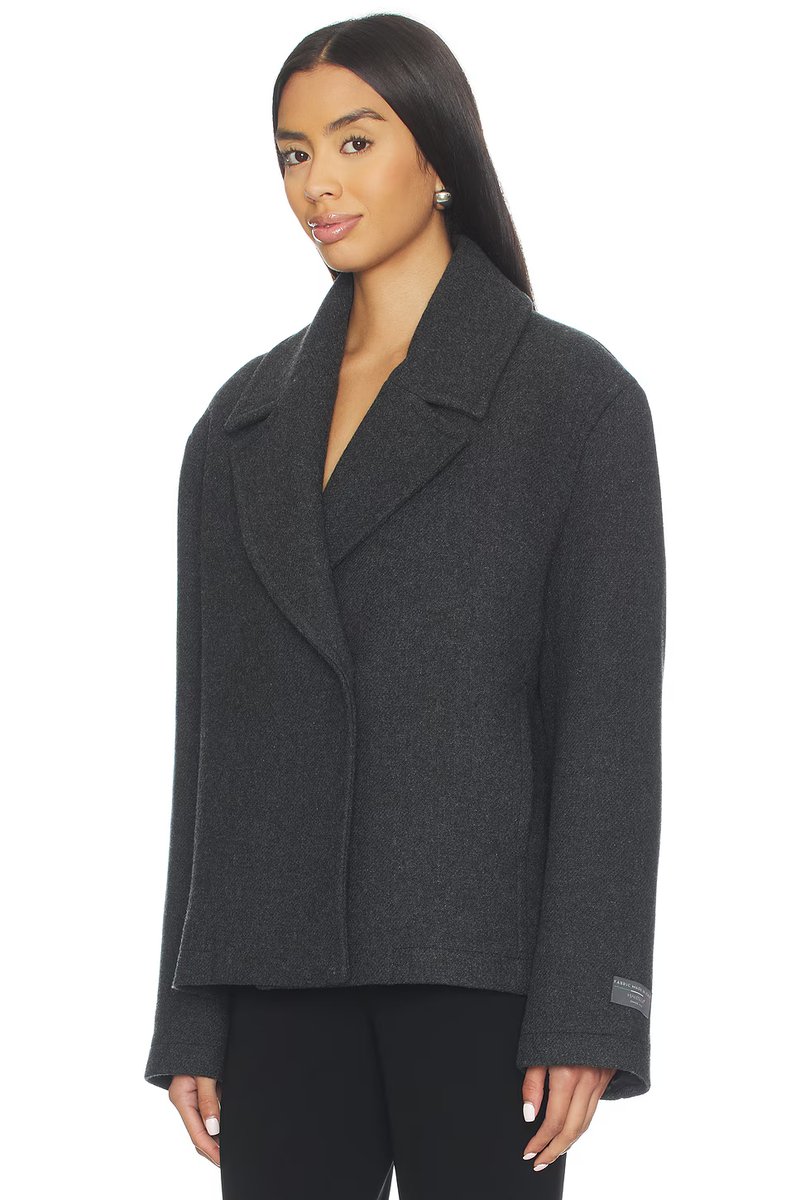 revolve Oak Manteco Wool Cropped Peacoat - 2