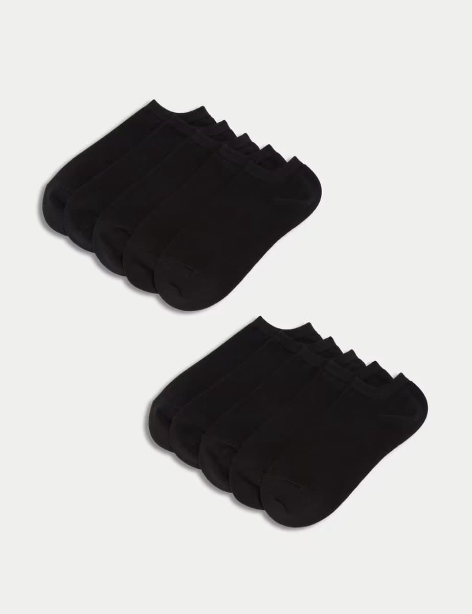 Marks & Spencer M&S 10 Pack Cool & Fresh™ Trainer Liners™ Black