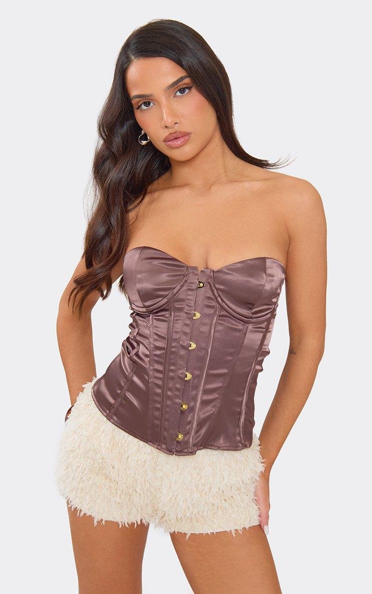 EGO Low Rise Mini Shorts In Cream Textured, Women's Size UK 6 - 2