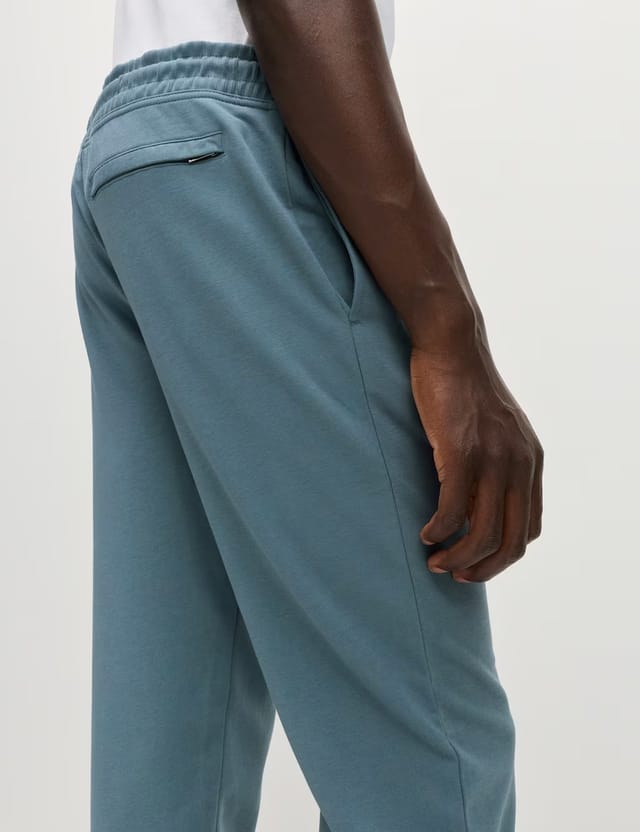 Marks & Spencer M&S Cotton Rich Straight Leg Joggers Dark Airforce - 3