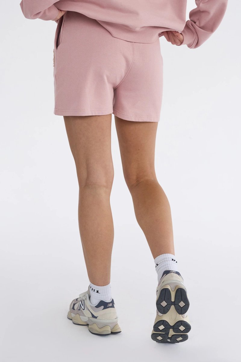 Kaiia Kaiia Studio Distressed Applique Sweat Short Blush - 3