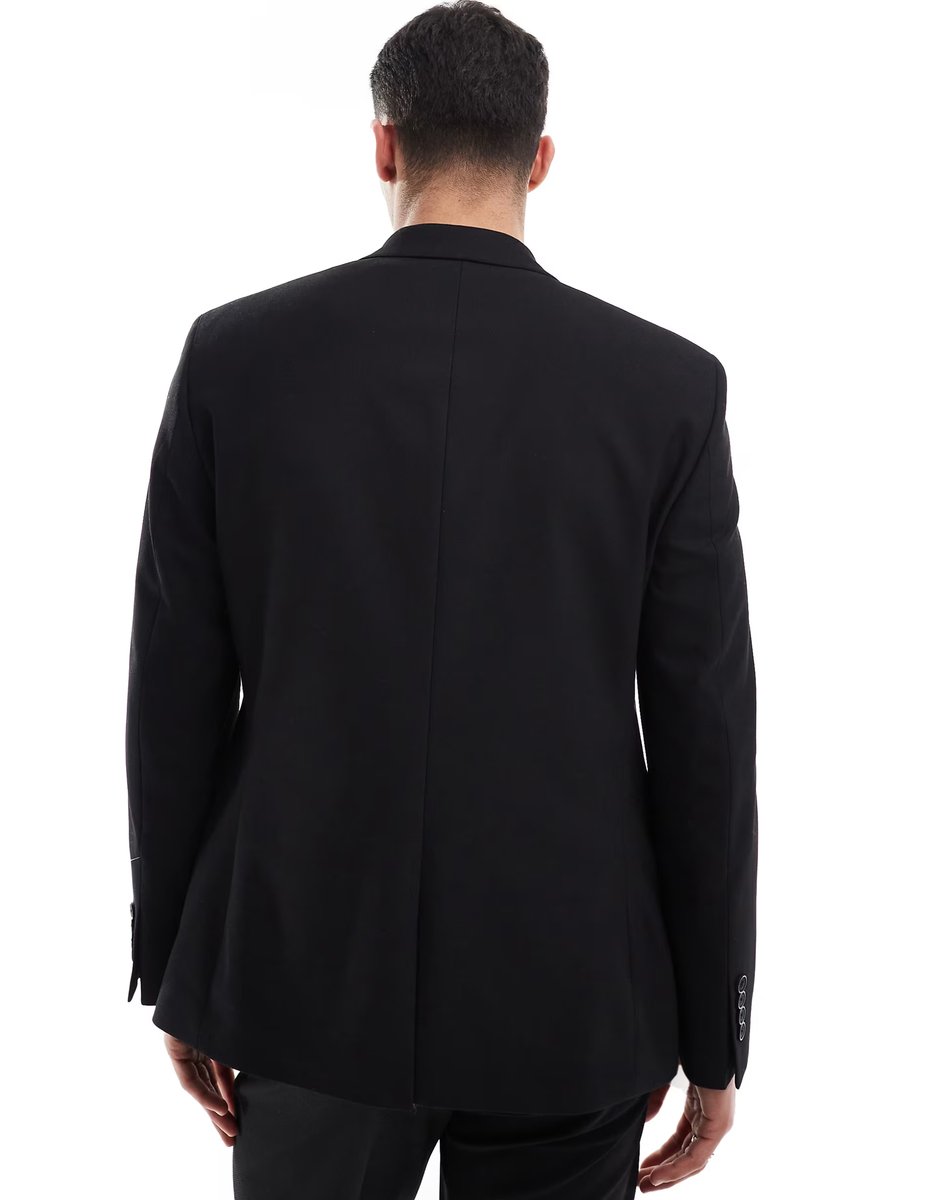 ASOS ASOS DESIGN slim suit jacket in black twill - 3
