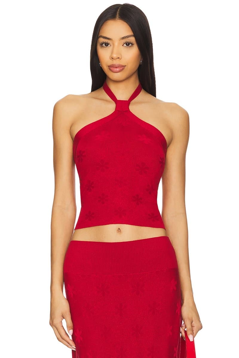 revolve Revolve Halter Top in Wine
