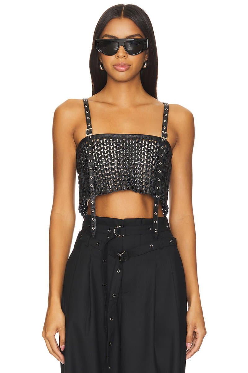 revolve Revolve Karter Crop Top in Black