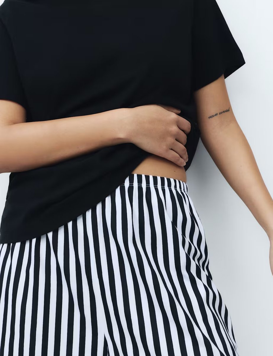 Marks & Spencer M&S 2 Pack Pure Cotton Shortie Pyjama Sets Black Mix - 2