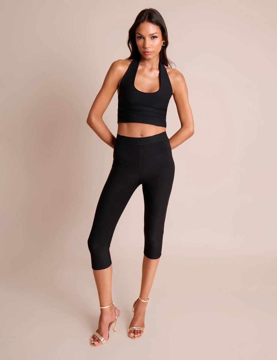 Public Desire Halterneck Luxe Slinky Top Black - 2