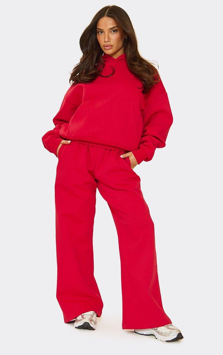 EGO Long Sleeve Oversized Hoodie In Red, Women's Size UK 6 - 2