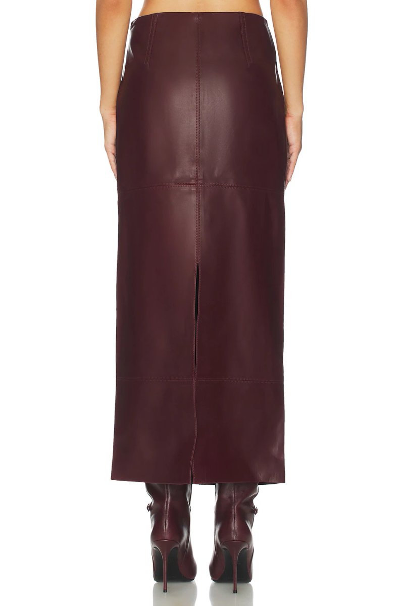revolve Mango Leather Skirt - 4
