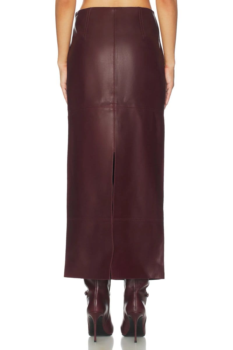 revolve Mango Leather Skirt - 4