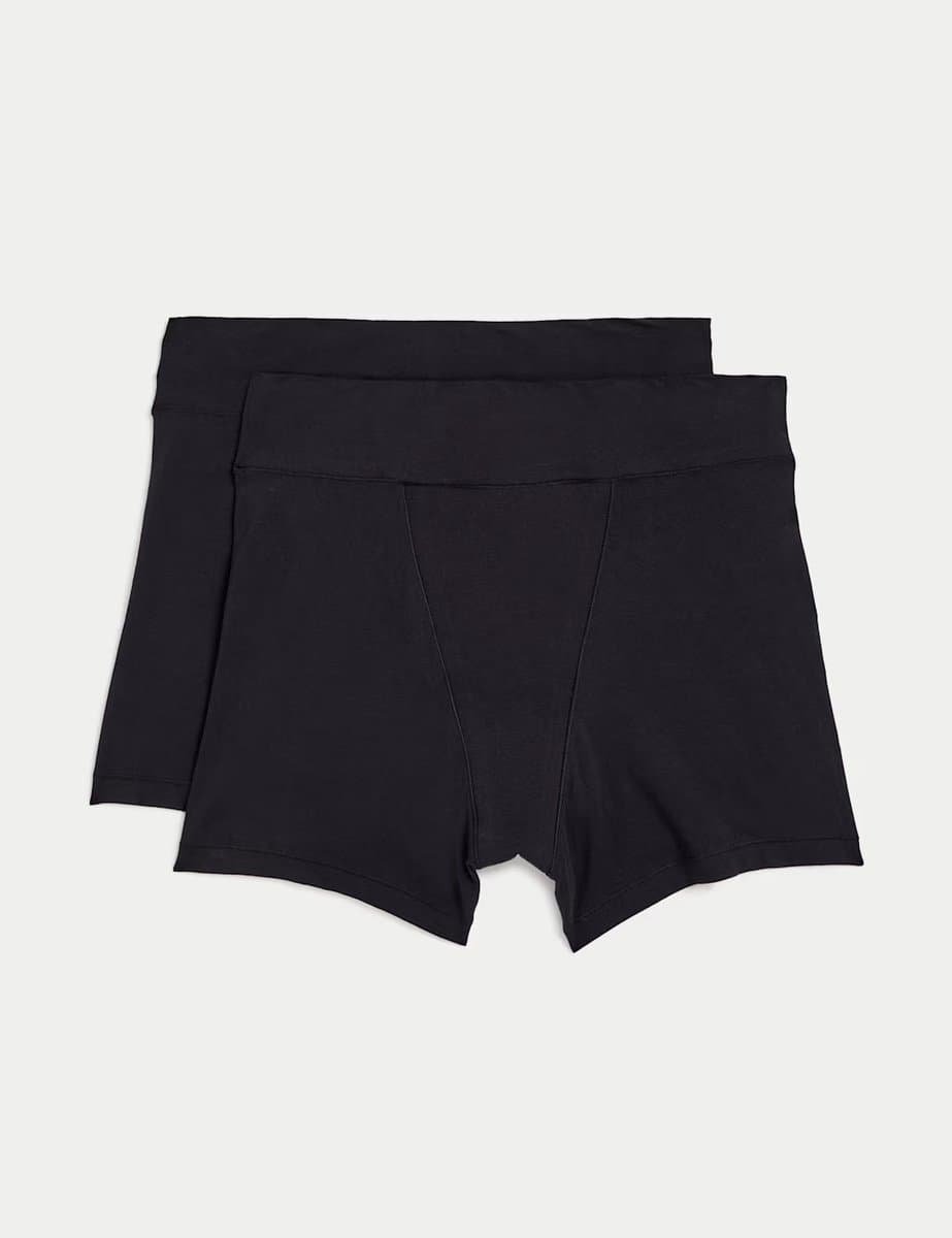 Marks & Spencer M&S 2 Pack Super Heavy Absorbency Period Knicker Shorts Black