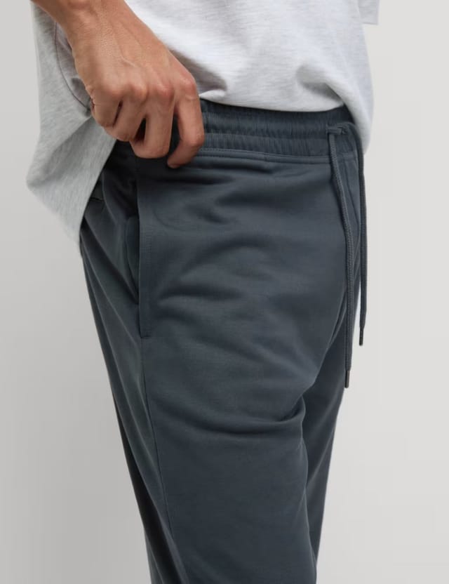 Marks & Spencer M&S Cotton Rich Straight Leg Joggers Charcoal - 2