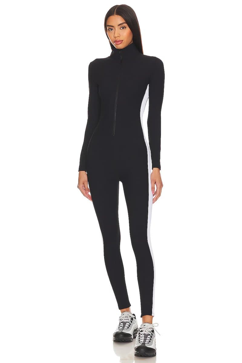 revolve Revolve Thermal Ski Onesie in Black & White