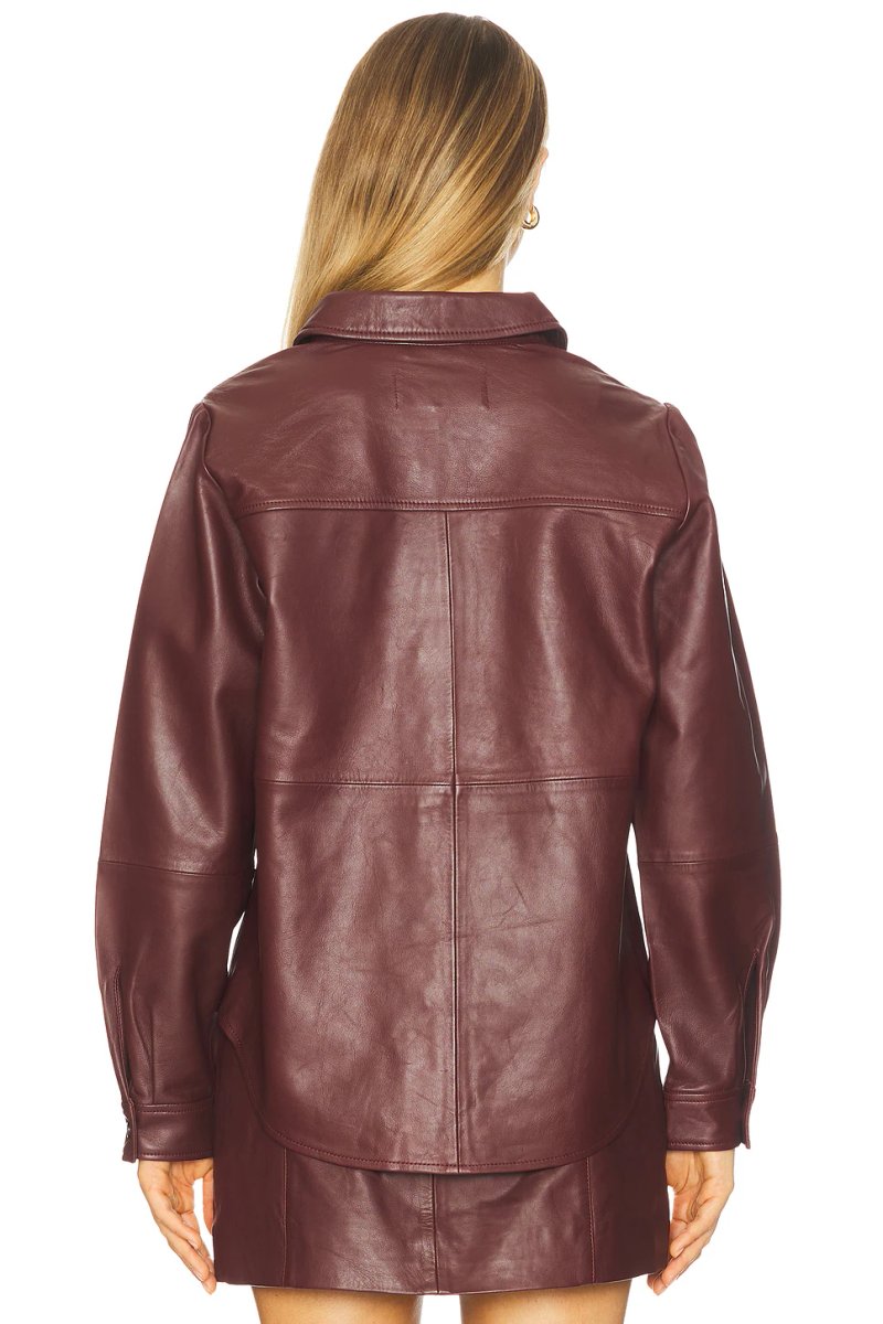 revolve Wendell Genuine Leather Jacket - 4