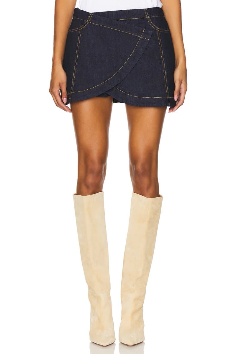 revolve Dusk Denim Skort