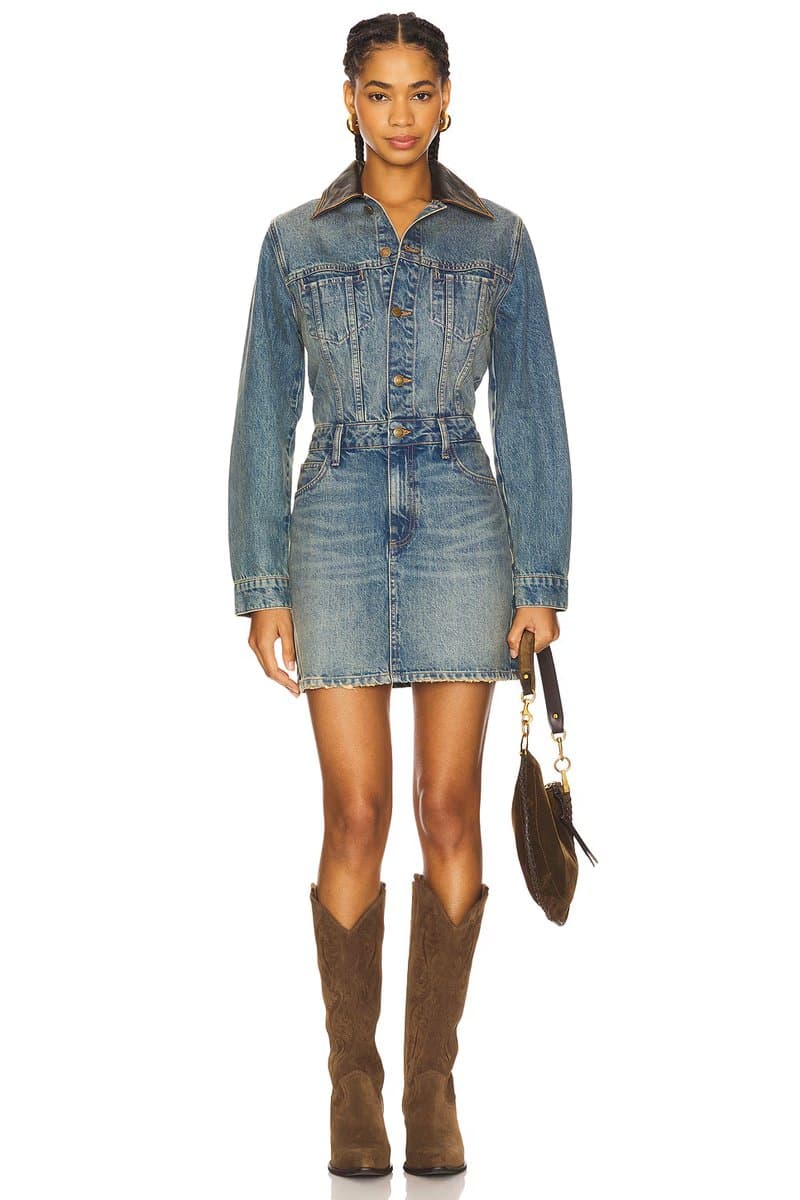 revolve Maxella Denim Jacket Mini Dress
