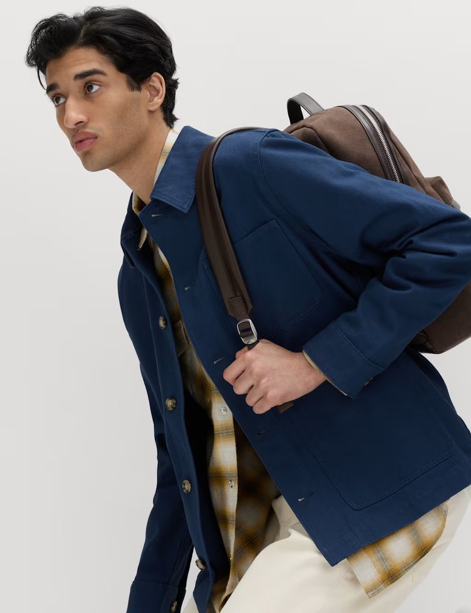 Marks & Spencer M&S Pure Cotton Chore Jacket Indigo - 4