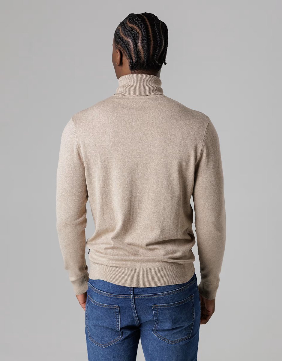 ASOS French Connection High roll neck knitted jumper in camel - 4