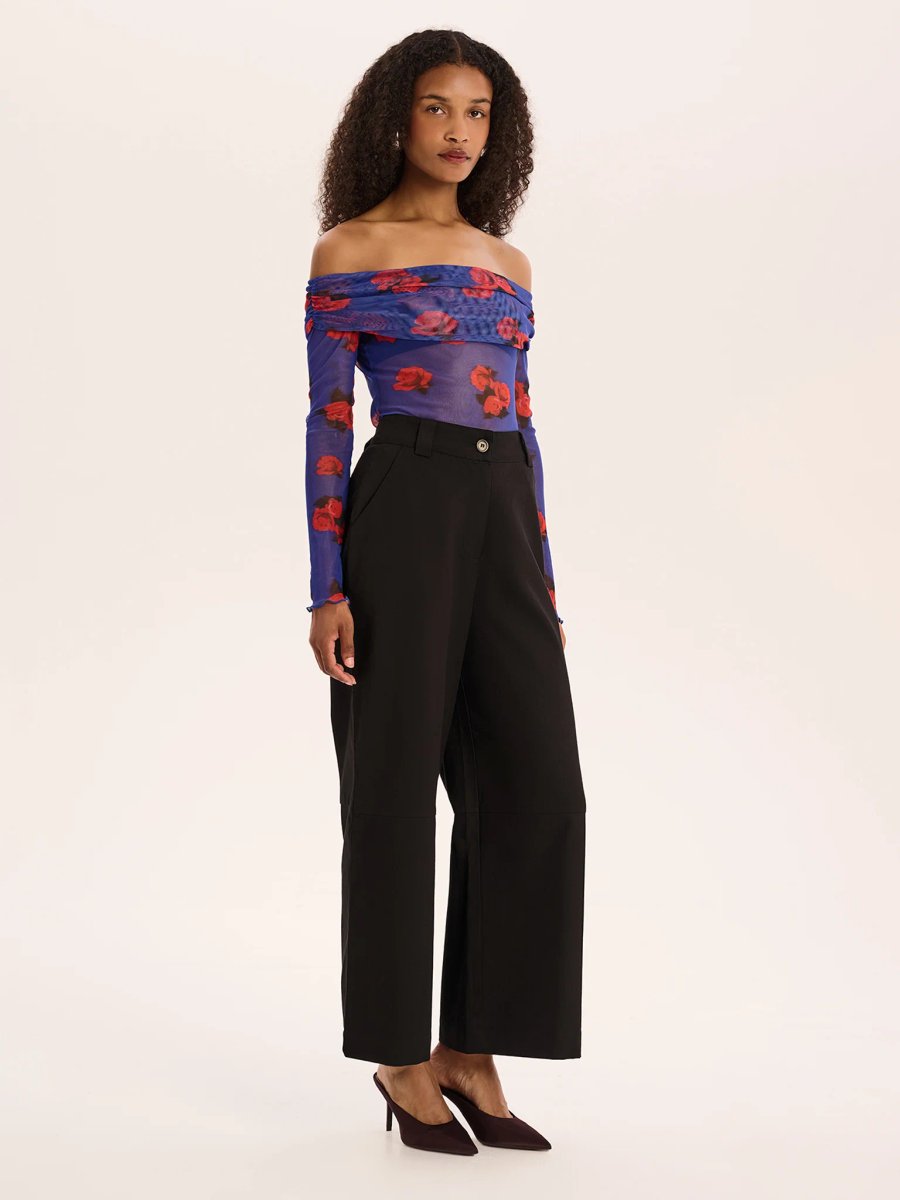 OMNES Freya Rose Print Top in Multi - 2