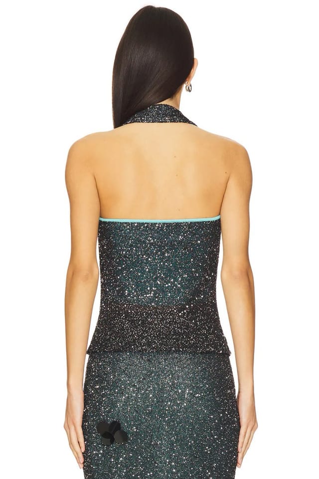 revolve Elektra Sequins Halter Top - 3