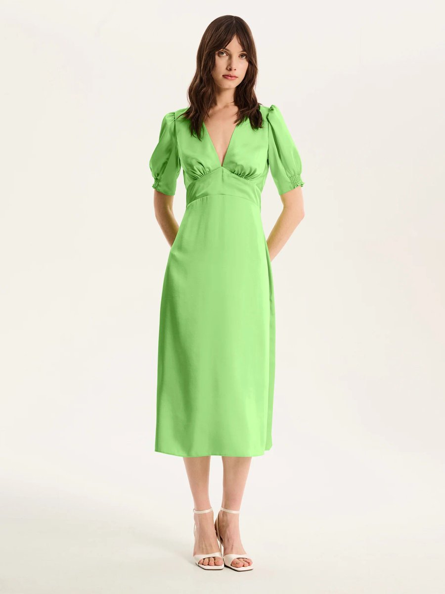 OMNES Odette Dress in Lime - 1