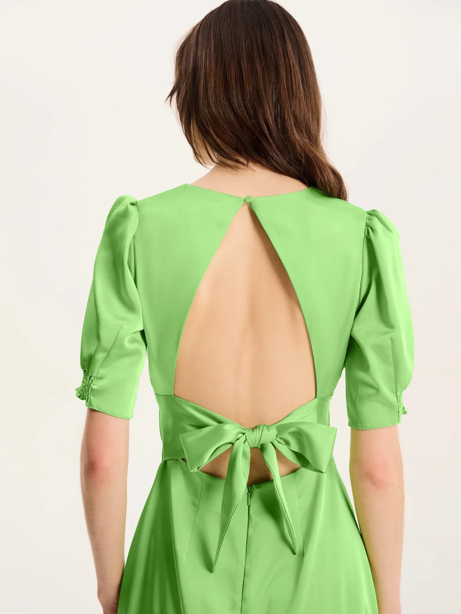 OMNES Odette Dress in Lime - 2