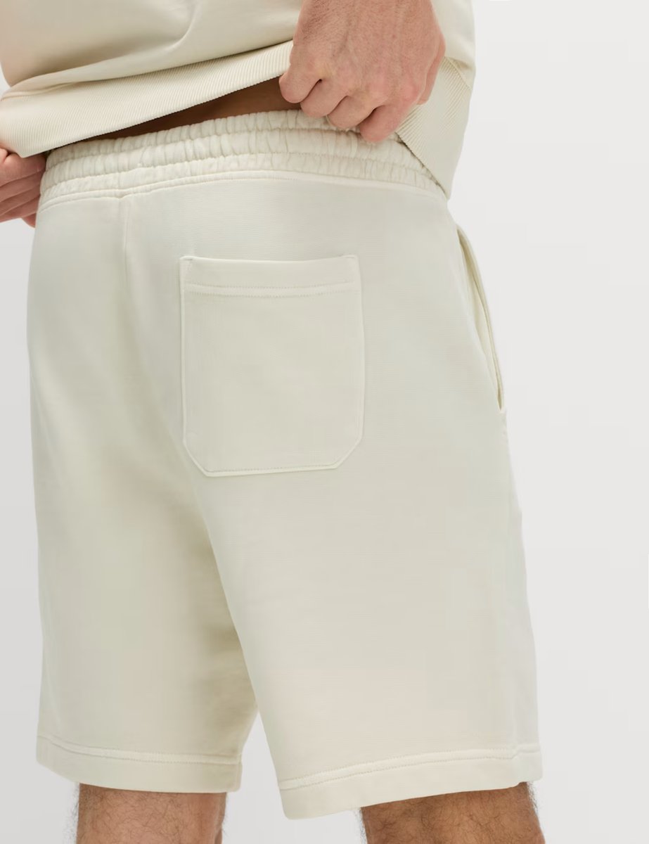 Marks & Spencer M&S Relaxed Fit Pure Cotton Garment Dye Short Ecru - 4