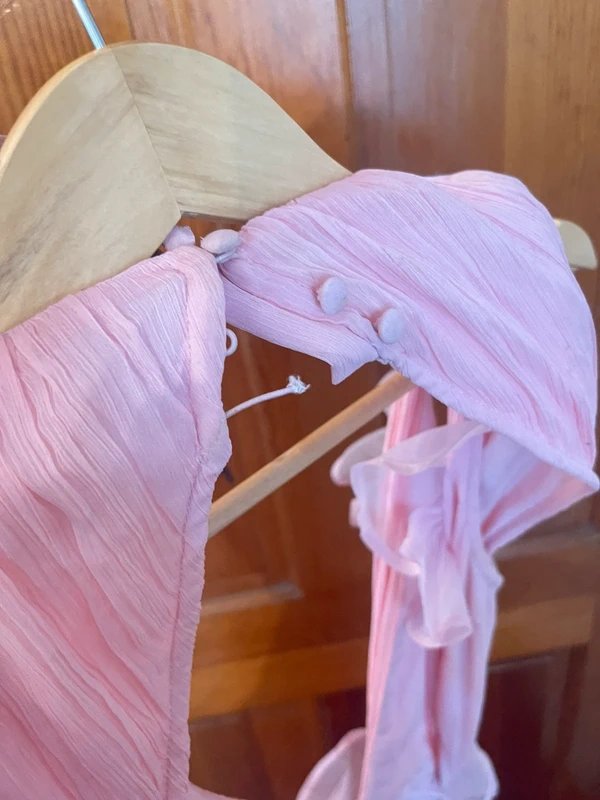 ASOS ASOS Luxe Pink Plunge Maxi Dress - size 18 - 2