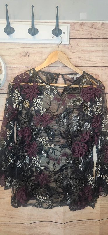 Coast Stunning Coast embellished sequin blouse size 10 - 2