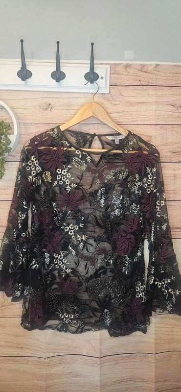 Coast Stunning Coast embellished sequin blouse size 10 - 3