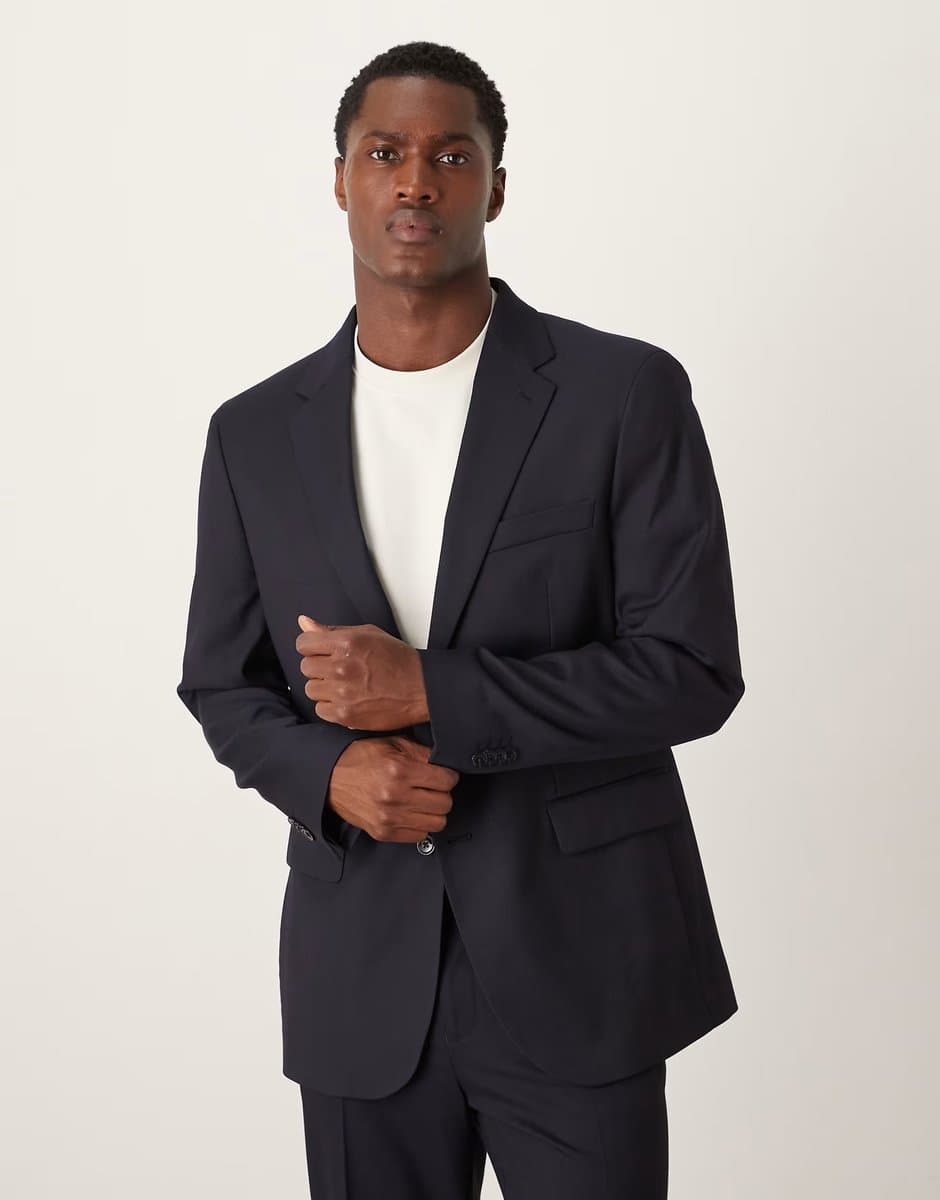 ASOS ASOS Slim Fit Blazer in Navy