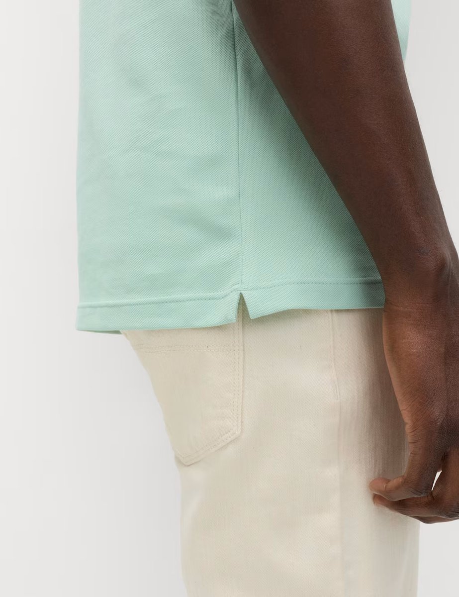 Marks & Spencer M&S Ultimate Regular Fit Pique Polo Shirt Light Mint - 3