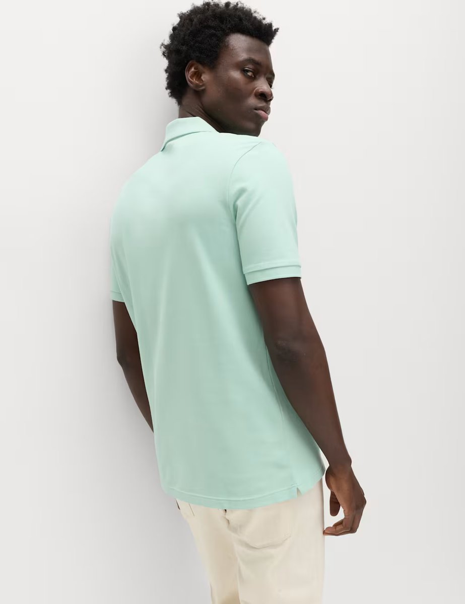 Marks & Spencer M&S Ultimate Regular Fit Pique Polo Shirt Light Mint - 4